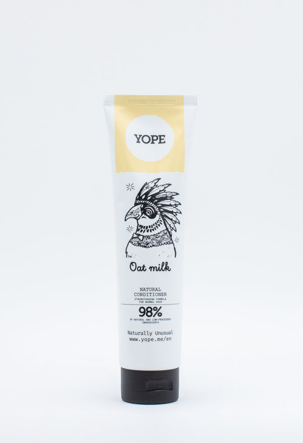 Acondicionador para cabello normal ecológico y vegano de la marca Yope con aroma a leche de avena