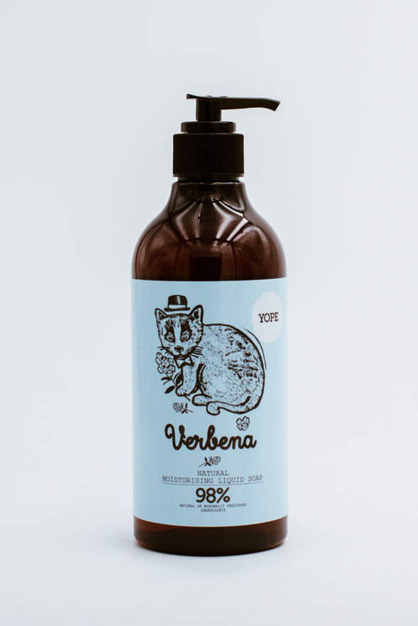 Jabón de manos ecológico de la marca Yope con aroma a verbena